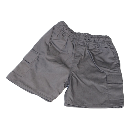 Unisex grey organic short cargo